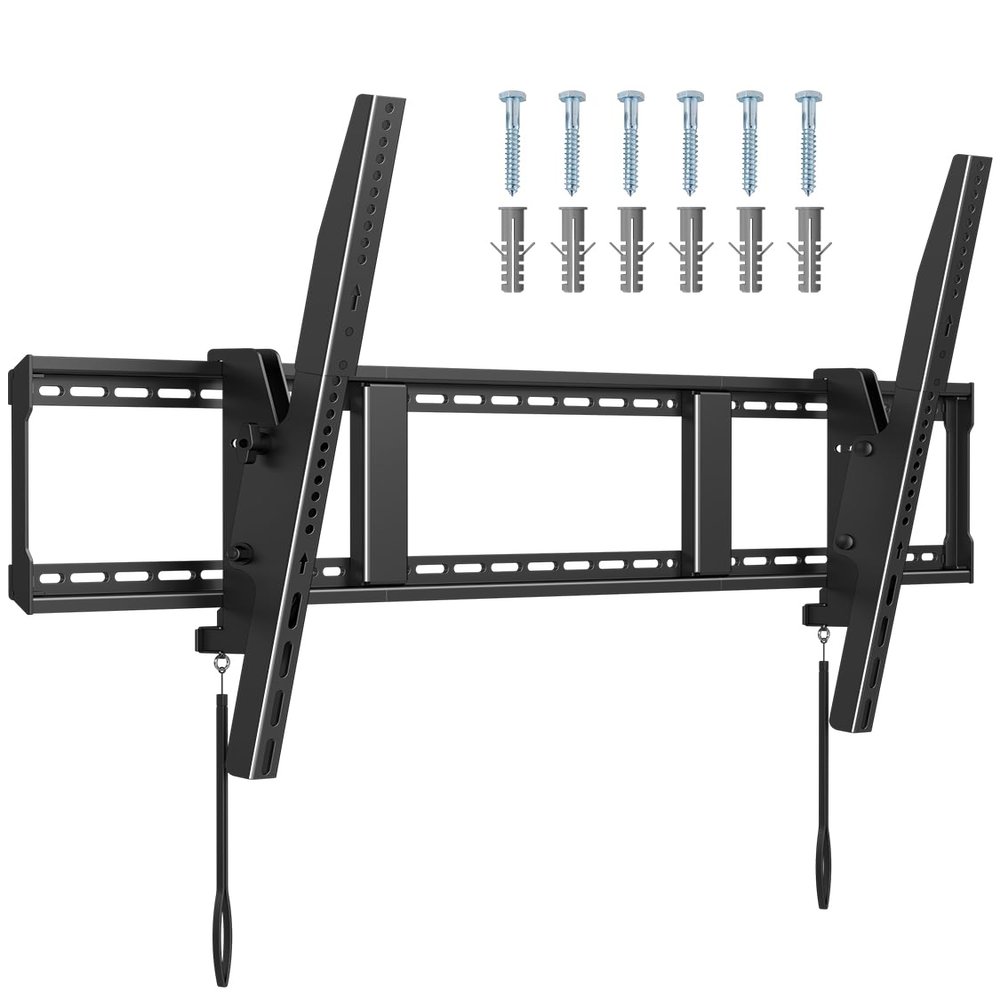 Suptek Heavy Duty Tilted TV Wall Mount for 60-120" TVs  220Lbs, Fits 3 Studs of 16" and 2 Studs of 18" or 24", VESA 1100x600mm, Low Profile for LED/OLED/LCD, MT11