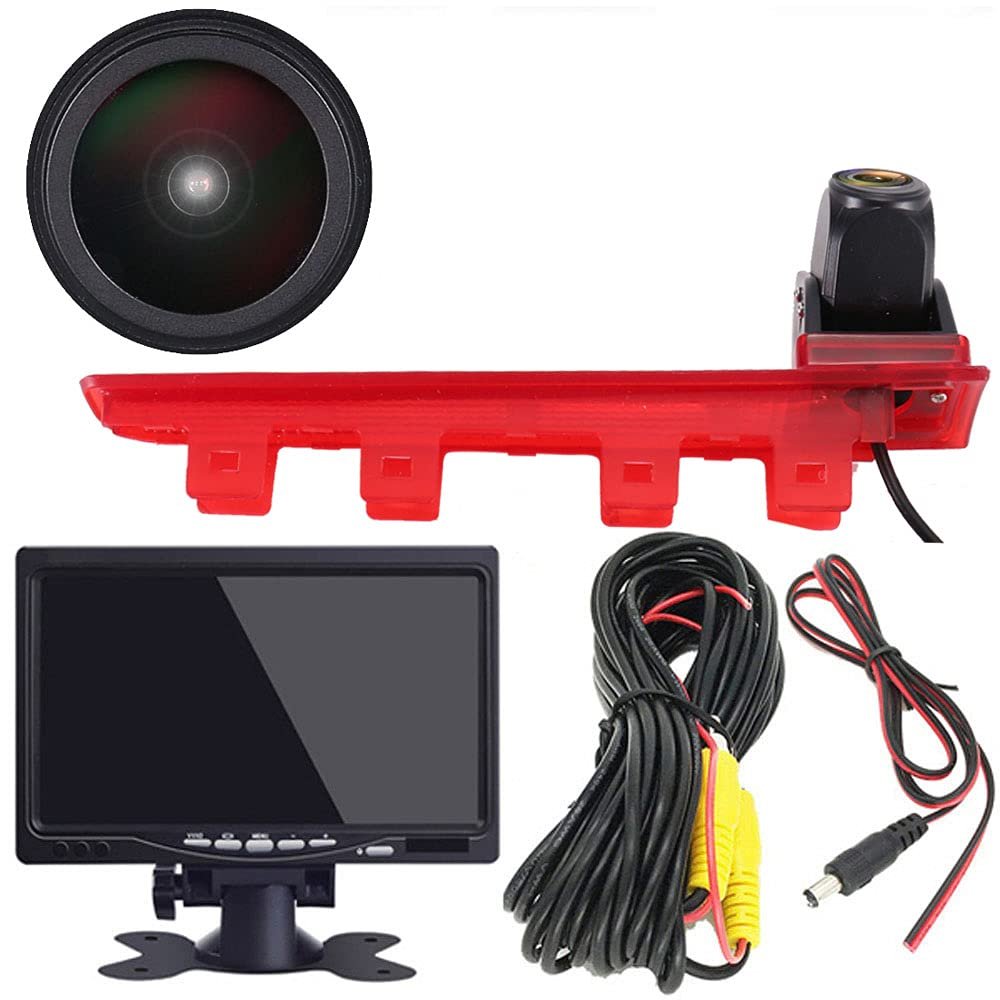 7" LCD Monitor + Super HD Brake Light For VW Caravelle Diesel Petrol Chassis Cab AWD MK V 7FD 7FE 7FL 7FY/VW Multivan T5 T6 Diesel Petrol AWD MK V 7EF 7EM 7EN 7HF 7HF 7HM 7HN