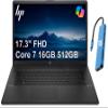 HP 17 Laptop, 17.3" FHD Anti-Glare, Intel Core 7 150U, 16GB RAM, 512GB SSD view 1