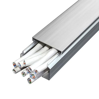 Cable Nizer Raceway - Metal Wall/Floor Mounted Wire Protector Channel, Non-Slip Electric Cord Shielding for Home Safety, Durable Cable Management Solution