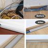 Cable Nizer Raceway - Metal Wall/Floor Mounted Wire Protector Channel, Non-Slip Electric Cord Shielding for Home Safety, Durable Cable Management Solution view 2