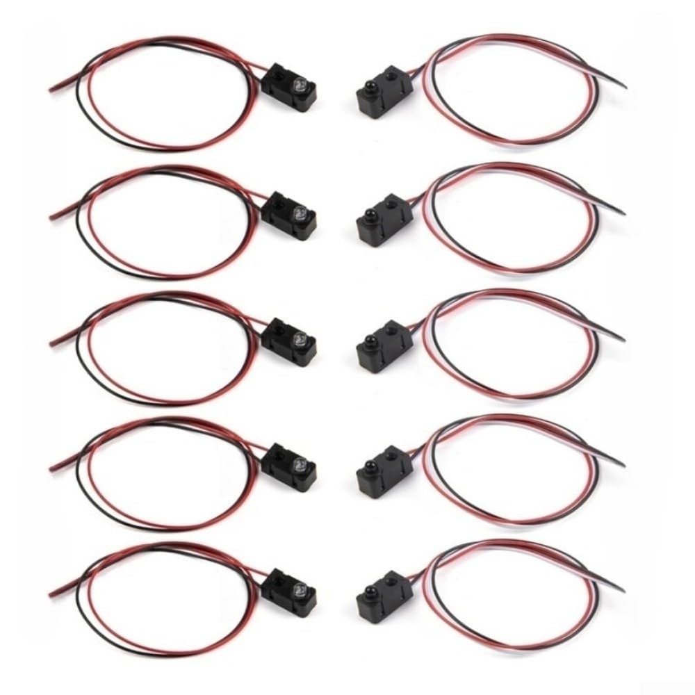 5PCS IR-Break Beam Sensor with 2ms Response Time for Arduino DC 3-5V Photoelectric Switch for Motion Detection Robotics Projects and Industrial Controls