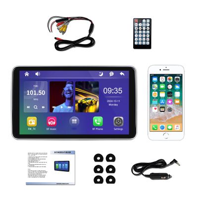 10.1"/11.6" Android Car Headrest Monitor with in-Cell Touch Screen, Headrest Video Player Supports Phone Mirroring, AV Input and Output 10.1in