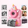 Kids Instant Print Camera, 2.4" HD Screen Instant Camera, Dual 3MP Kids Camera, 1080P Video, MP3 & Games, Includes Printing Paper & Lanyard, Gift for Boys & Girls (Blue-Black and White Printing) view 3