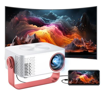 Zopsc 1080P Mini Projector with WiFi, Portable Movie Projector with 360 Deg Rotation 150ANSI Auto Correction, for TV Stick Laptop PC (EU Plug)