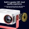 Zopsc 1080P Mini Projector with WiFi, Portable Movie Projector with 360 Deg Rotation 150ANSI Auto Correction, for TV Stick Laptop PC (EU Plug) view 3