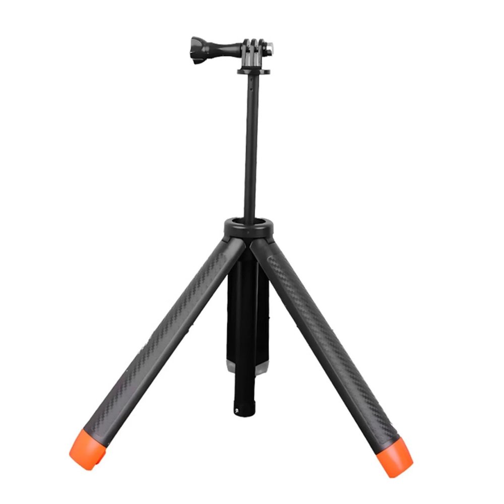 Compatible for Action Camera, Orange Floating Selfie Stick Tripod, Extendable ABS Handle for Water Use