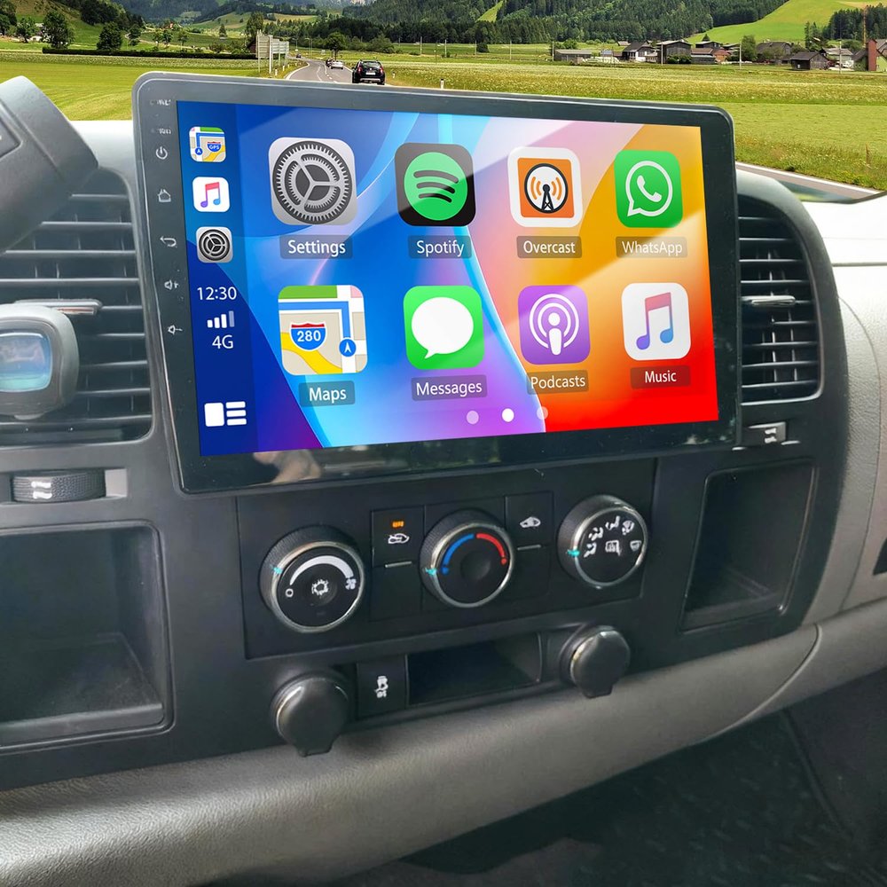 10.1 Inch Android 14 Car Radio Stereo Upgrade for Chevy Express 1500/2500/3500 2008-2011 Radio Replacement Touch Screen GPS Navi Head Unit w/Wireless Carplay & Android Auto Double Din Bluetooth WiFi