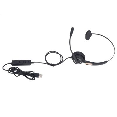 KunEchevyr Customer Service Headset, Call Center Headphone with Noise Cancelling, Adjustable Microphone Pole, Ergonomic Design for Office Telemarketing, USB Wired Headset for Business Profess