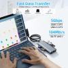 [2025 New] Surface Docking Station- 2 Year Warranty - 10 in 1 Surface Dock with HDMI Ethernet SD/TF 5*USB PD, Docking Station for Surface Pro 11/10/9/8/X/7/6/5, Surface Laptop,Surface Book view 3