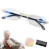 2026 Upgraded self adjusting glasses, Fashion Semi Rimless Glasses for Office, Auto Focus Glass Self (1pc) view 1