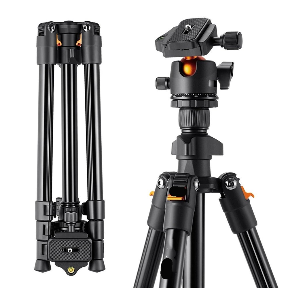 Compatible for DSLR Camera, Portable Travel Tripod with 360 Ball Head & Quick Release, Flexible Vlog Stand