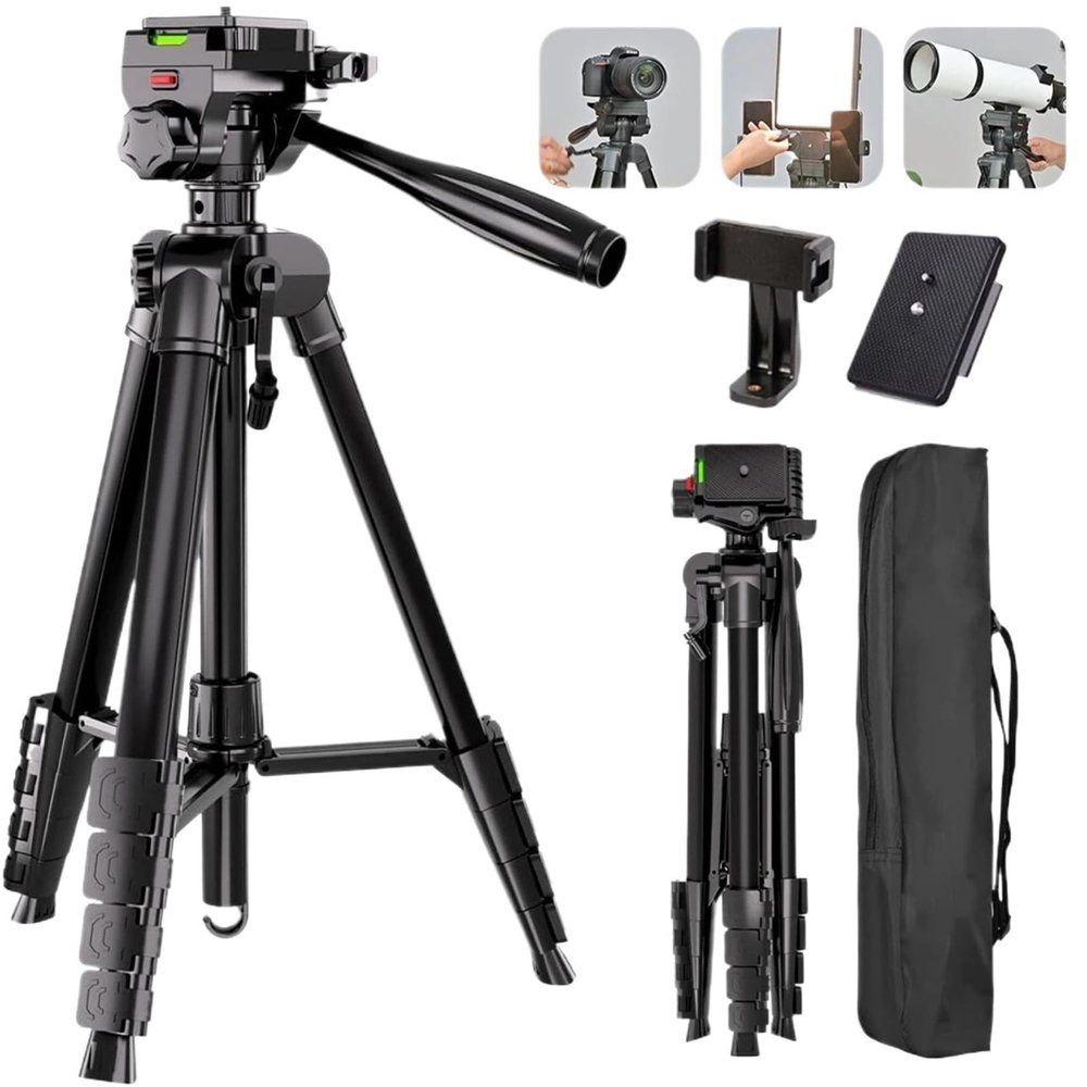 Compatible for DSLR Camera, 74" Lightweight Video Tripod Stand with Quick Release Plate