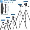Compatible for DSLR Camera, 74" Lightweight Video Tripod Stand with Quick Release Plate view 2
