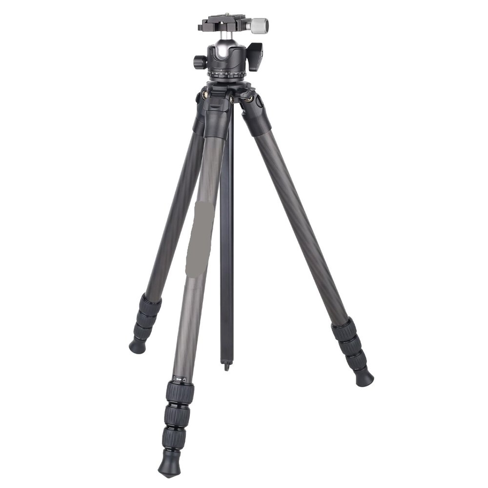 Compatible for Camera, Carbon Fiber Tripod with 36mm Ball Head, Lightweight Travel Tripod, 15kg Load(HT4C add Ball Head)