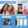 PXYCXJH New Bluetooth Camera Remote Shutter for iPhone and Android Smartphones,Rechargeable Wireless Phone Remote Control with Selfie Button, Charging Cable Included (Pink) view 4