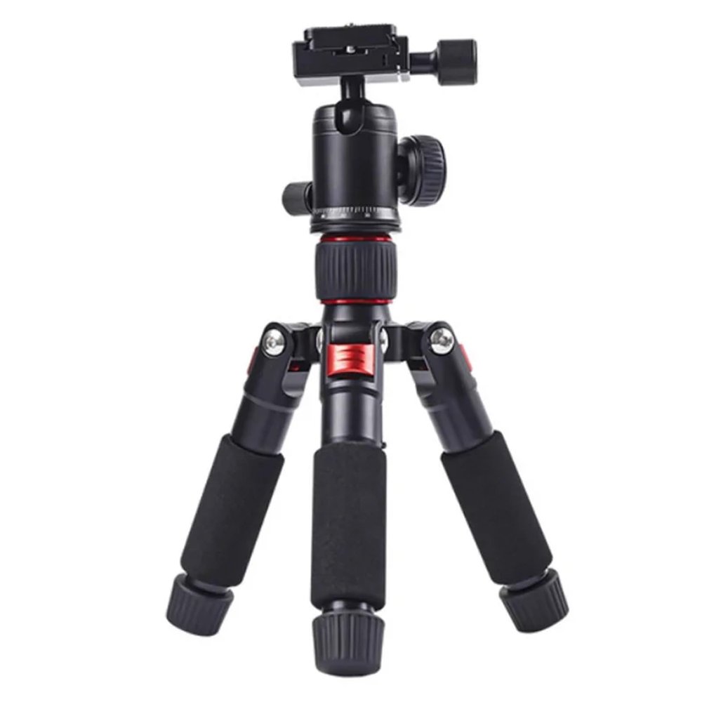 Compatible for Camera, Portable Tabletop Tripod with 360 Ball Head, Lightweight Mini Travel Stand(Red)