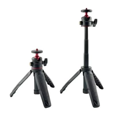 Compatible for Camera, Mini Extendable Desktop Tripod with Flexible Ball Head & 1/4 Inch Screw Mount