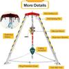 Aluminum Fire Rescue Tripod - Heavy-Duty Safety Support Stand for Confined Space, Firefighting & Sewer Rescue Equipment, Portable Lifting Solution view 3