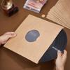 BENECREAT 16Pcs Brown Kraft Paper Vinyl Record Sleeves, 12 Inch Album Jackets with Inner Sleeves for Album Vinyl Records Collections Storage Decorations (110GSM) view 3