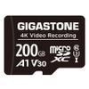 GIGASTONE 200GB Micro SD Card, A1 V30 4K Video Recording, Compatible with Security Camera, Dash Cam, Drone, 100MB/s MicroSDXC Memory Card UHS-I, with Adapter view 1
