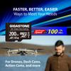 GIGASTONE 200GB Micro SD Card, A1 V30 4K Video Recording, Compatible with Security Camera, Dash Cam, Drone, 100MB/s MicroSDXC Memory Card UHS-I, with Adapter view 4