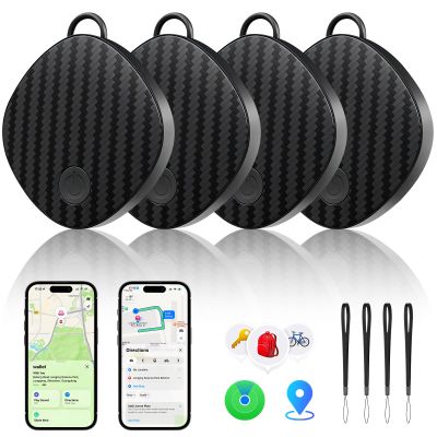 [2026 New] Air Tracker Tags-4 Pack, Bluetooth Air Tracker Compatible with Apple Find My Network (iOS Only), Smart Tag Item Finder for Keys, Wallet, Luggage, Backpack - Fast Location Updates