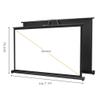 50 Inch 16:9 Portable Tabletop Projection Screen Matte White Foldable Table Projector for Business Travel Cinema view 2