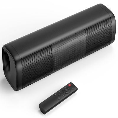 Saiyin Sound Bar for Smart TV, 11.7-inch Soundbar with Bluetooth 5.3/Optical/Auxiliary Inputs, Small Size & Big Power, 48W Peak Power Compact Sound Bar for TV, PC, Gaming, and Projectors