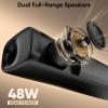 Saiyin Sound Bar for Smart TV, 11.7-inch Soundbar with Bluetooth 5.3/Optical/Auxiliary Inputs, Small Size & Big Power, 48W Peak Power Compact Sound Bar for TV, PC, Gaming, and Projectors view 2