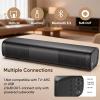 Saiyin Sound Bar for Smart TV, 11.7-inch Soundbar with Bluetooth 5.3/Optical/Auxiliary Inputs, Small Size & Big Power, 48W Peak Power Compact Sound Bar for TV, PC, Gaming, and Projectors view 3