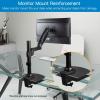 Desk Mount Reinforcement Plate Monitor Arm Bracket for C Clamp Installation Protects and Reinforces Thin Fragile Table Monitor Mount Reinforcement Plate view 3