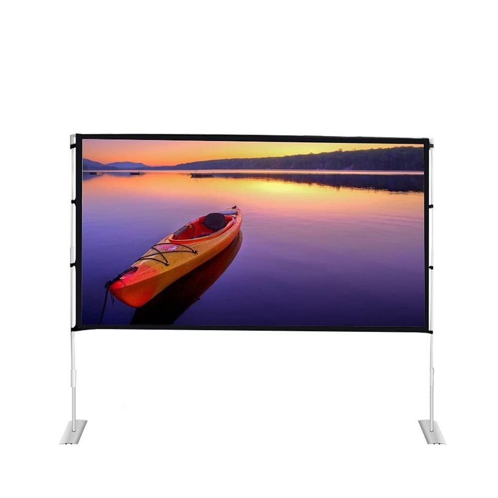 16:9 Projector Simple Portable Folding 84 100 120 Inch Outdoor Home KTV Office 3D Projection Screen(60 inch)