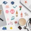 100Pcs Cute Aesthetic Stickers, Aesthetic Girls Coquette Sticker, Watercolor & Waterproof, Vinyl Stickers for Water Bottle Laptop Journal Skateboard Scrapbook Luggage(Pink&Watercolor) view 3