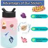 100Pcs Cute Aesthetic Stickers, Aesthetic Girls Coquette Sticker, Watercolor & Waterproof, Vinyl Stickers for Water Bottle Laptop Journal Skateboard Scrapbook Luggage(Pink&Watercolor) view 4
