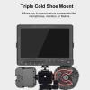 Yunseity Triple Cold Shoe Extender, Camera Mount with 3 Cold Shoe Mounts, 1/4 Thread, Aluminum Alloy Construction, 4 Screw Holes, 78g, for LED Lights, Microphones, Filmmaking view 4