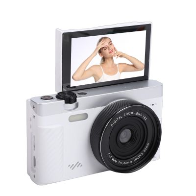 PUSOKEI 4K Digital Camera for Photography, 75MP WiFi Vlogging Camera with 3.0" 180 Flip Screen, 18X Zoom, Autofocus, Anti Shake, Multiple Filters, Mirrorless Cameras for Travel (White)