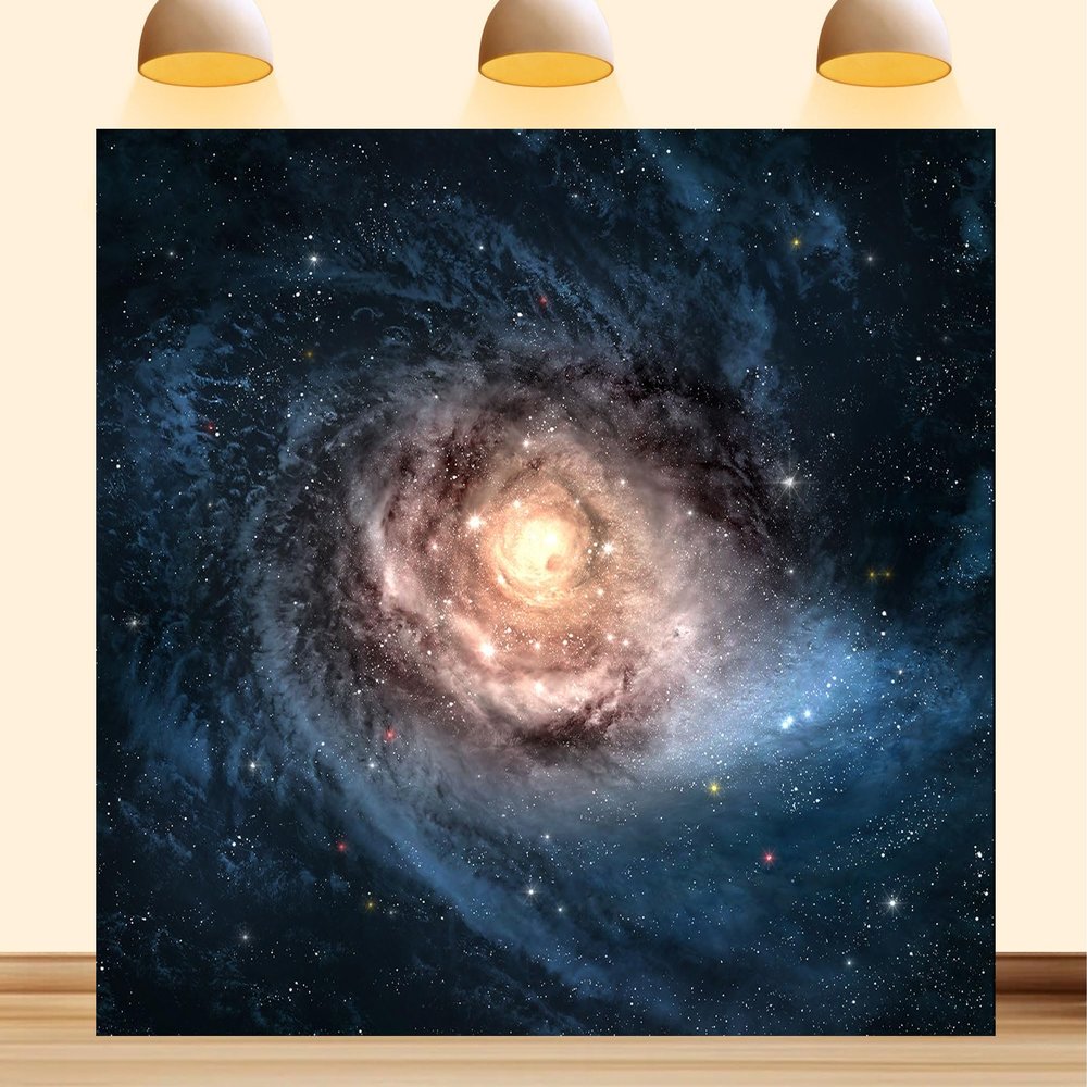10X7ft Fabric Fantastic Nebula Backdrop Starry Sky Universe Galaxy Deep Space Mysterious Outer Space Background as Video Call Background Bedroom Home Decor