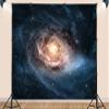 10X7ft Fabric Fantastic Nebula Backdrop Starry Sky Universe Galaxy Deep Space Mysterious Outer Space Background as Video Call Background Bedroom Home Decor view 3