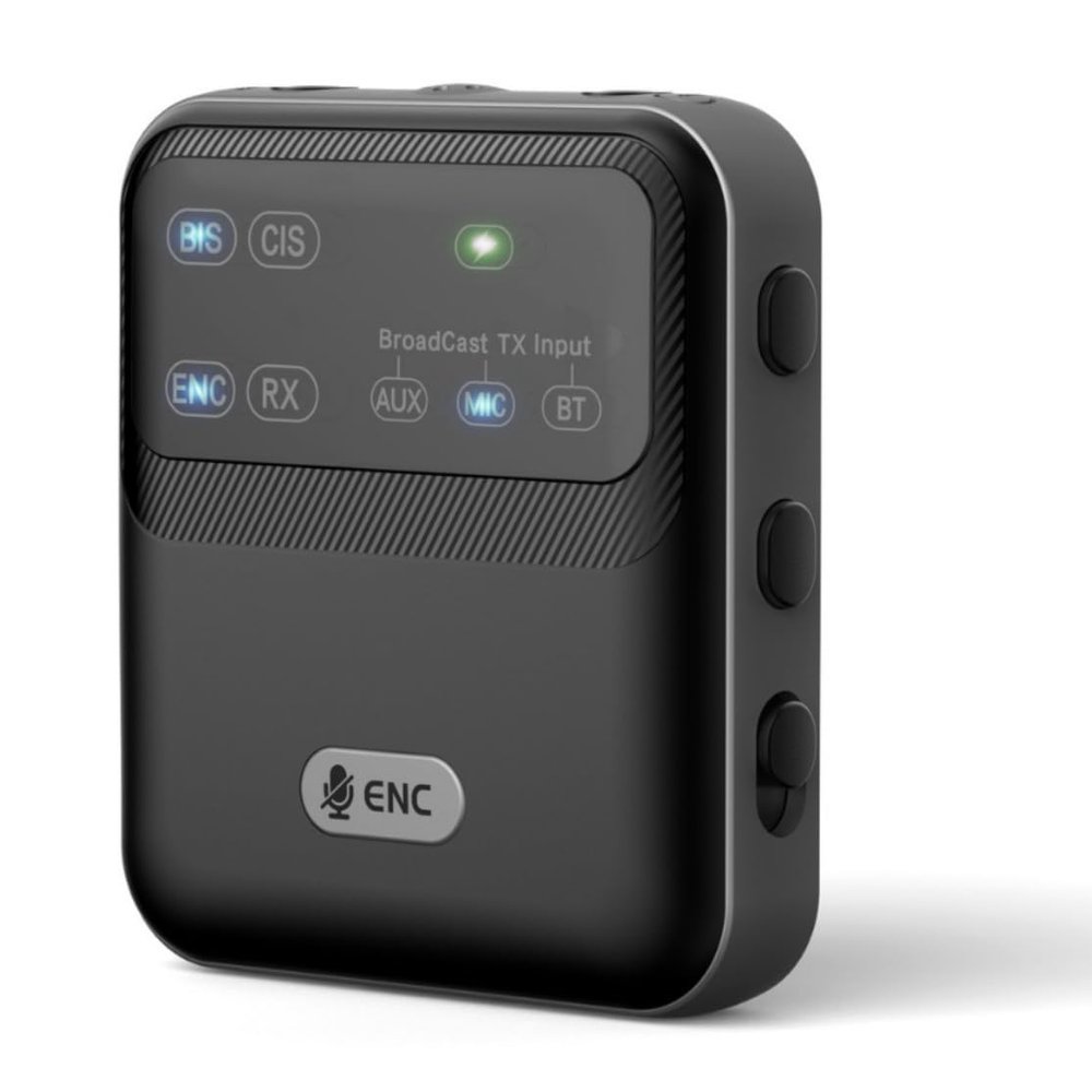 Tangxi Bluetooth 6.0 Receiver and Transmitter, Wireless Audio Receiver & Transmitter with Broadcast TX/RX Function, Aux/Mic/BT Input, Clip On Wireless Adapter for TV, Car