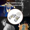 Women Girls Vintage Metal Operas Glasses with Chain Portable Small Binocular Theater Metal with Chain view 2