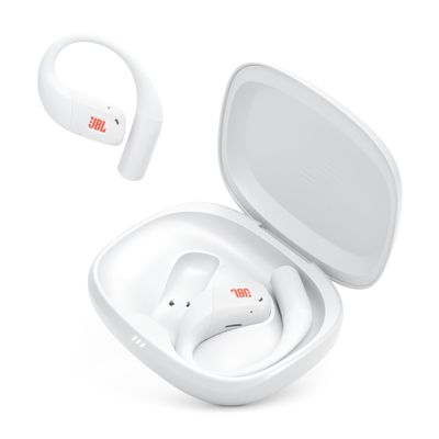 JBL Endurance Zone - True Wireless Open-Ear Sport Headphones with 4 mics for Crisp, Clear Calls, Water & dust Proof (IP68), and Up to 32 Hours of Playtime, Plus Speed Charge (White/Orange)