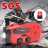 Garosa Emergency Crank Radio 2000mAh Solar Power Bank with LED Flashlight and NOAA Weather Alert for Camping Hiking Outdoor view 4