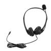 ASHATA 3.5mm Computer Headset with Noise Cancelling Microphone Lightweight Wired Headphone for Business Call Center,ABS Black 1 Pack view 1