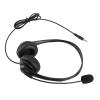 ASHATA 3.5mm Computer Headset with Noise Cancelling Microphone Lightweight Wired Headphone for Business Call Center,ABS Black 1 Pack view 2
