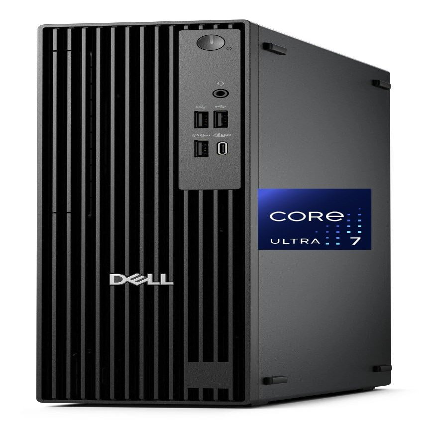 Dell Pro Slim QCS1250 SFF Desktop (Replaces OptiPlex SFF), Intel Ultra 7-265K, 16GB DDR5, 1TB NVMe SSD, WiFi 6E, BT, USB-C, HDMI/DP, Windows 11 Pro, Small Form Factor Business PC  Black
