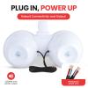 Pyle 8" Marine LED Wakeboard Speakers  Dual 2-Way Water-Resistant Mini Box Speaker Pair with Woofer, Titanium Tweeter, ABS Construction & Mounting Bracket for Boat, ATV, UTV & Roll-Cage Bars view 4