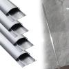 12 24 36 48 60 72 in Length Aluminum Alloy Cable Raceway, Molding Raceway Strips with Cover & Caps, Self Adhesive Floor Cable Protector for Factory/Conference Room(4 PCS,L x Outer Width 60IN x 2.2IN) view 1