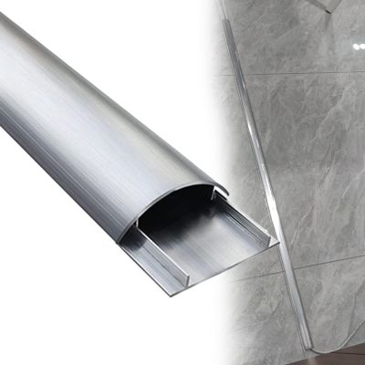 12 24 36 48 60 72 in Length Aluminum Alloy Cable Raceway, Molding Raceway Strips with Cover & Caps, Self Adhesive Floor Cable Protector for Factory/Conference Room(1 PC,L x Outer Width 72IN x 4.4IN)