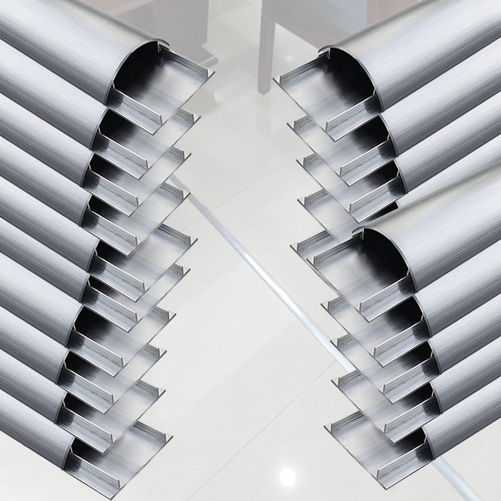 60 72 79 in Length Heavy Duty Cord Hider Floor, Aluminum Alloy Floors Cable Cover for Public/Office/Garage, Cable Management Hide Cords On Ground(20 PCS,L x Outer Width 79IN x 1.6IN)